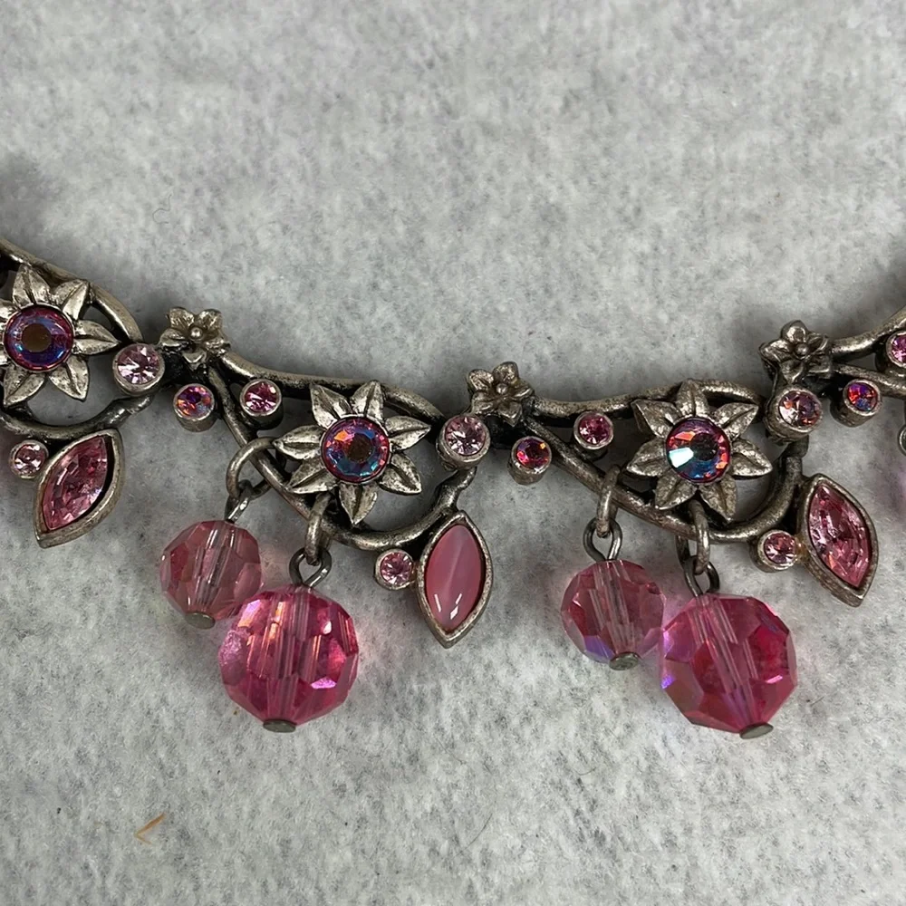 Victorian Style Necklace Austrian Crystals - Picture 5 of 7